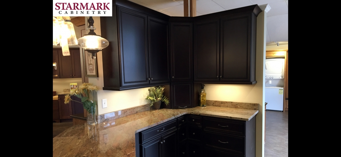 StarMark Cabinetry kitchen display at Canandaigua HEP Sales/North Main Lumber, 2567 Rochester Road