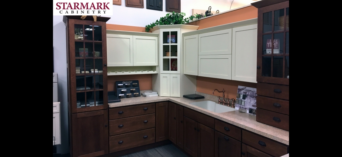 StarMark Cabinetry kitchen display at Elmira HEP Sales, 2400 Corning Road