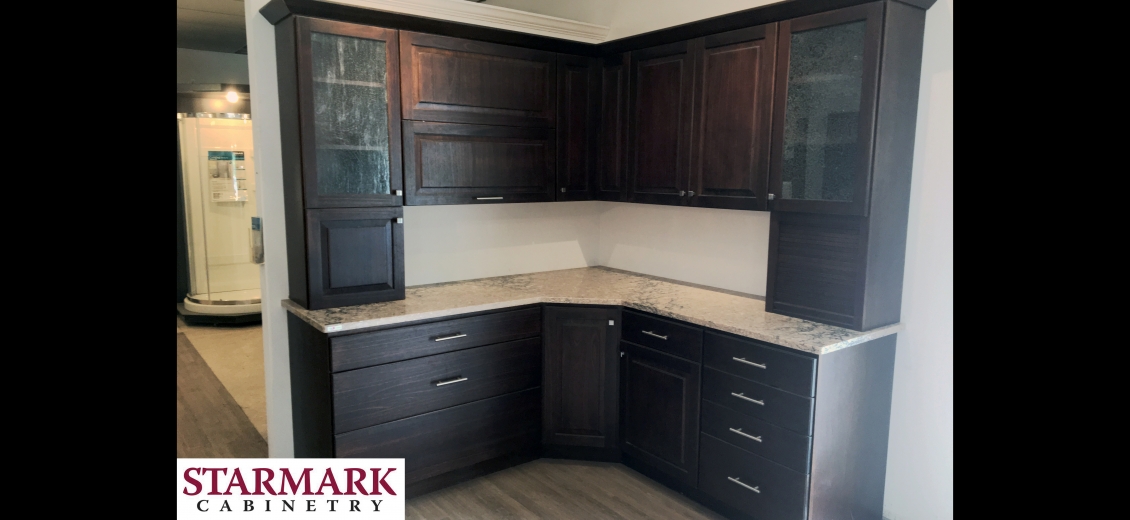 StarMark Cabinetry kitchen display at Wellsville North Main Lumber, 6 West Dyke Street