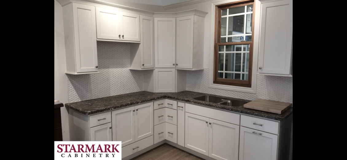 StarMark Cabinetry kitchen display at Wellsville North Main Lumber, 6 West Dyke Street
