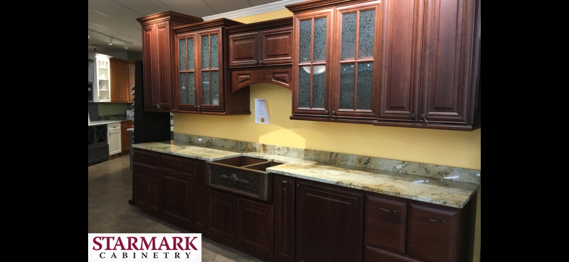 StarMark Cabinetry kitchen display at Hornell North Main Lumber, 1080 West Main Street