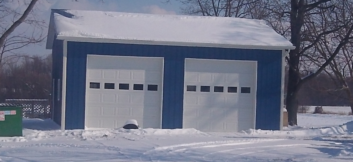 Pole barn-style garage